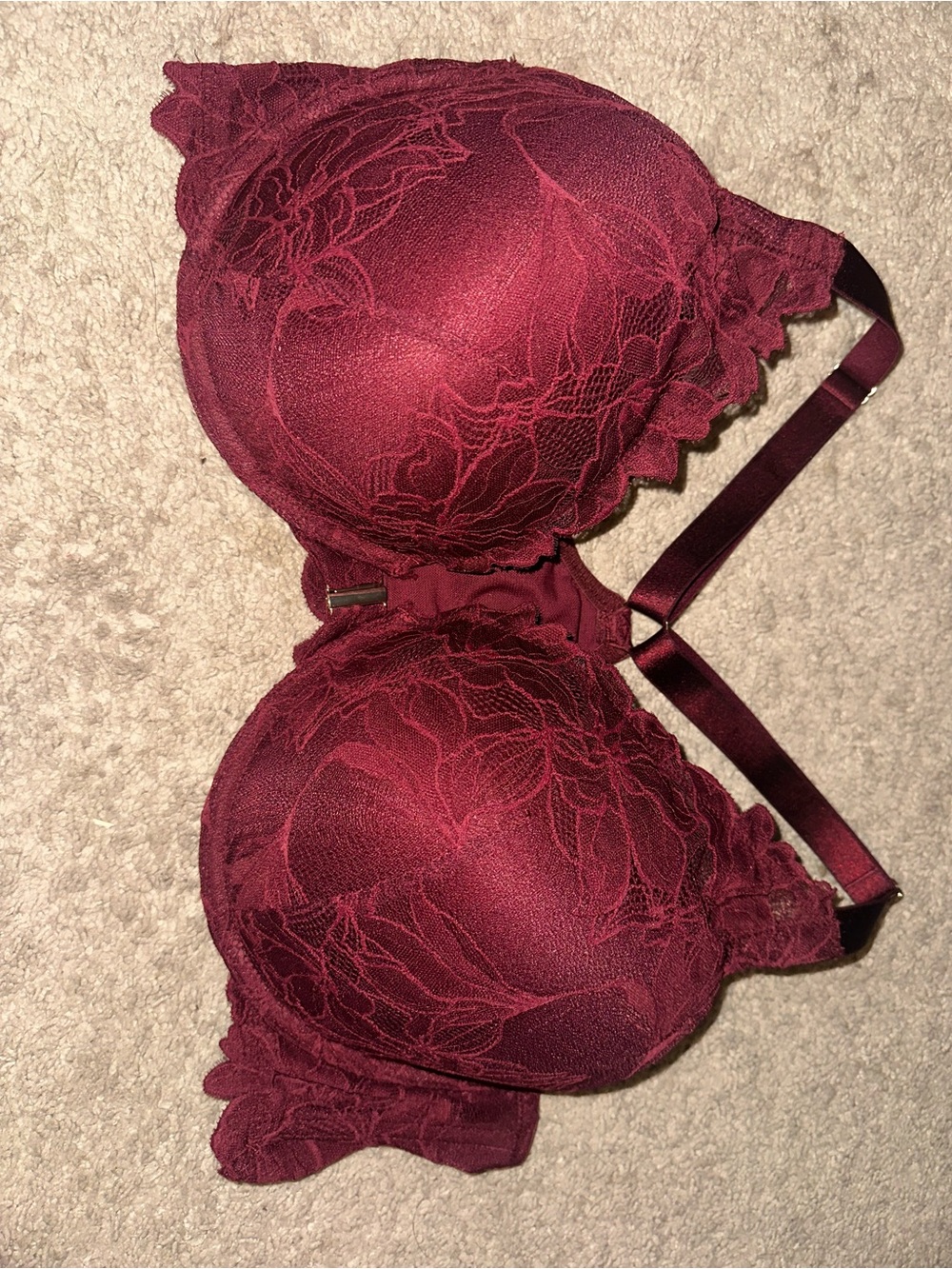 Auden Burgundy Lace Push-Up Bra